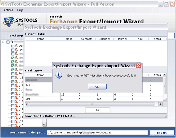 Click to view Exchange 2003 to Exchange 2007 1.1 screenshot