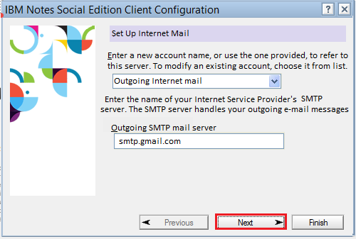 configure smtp