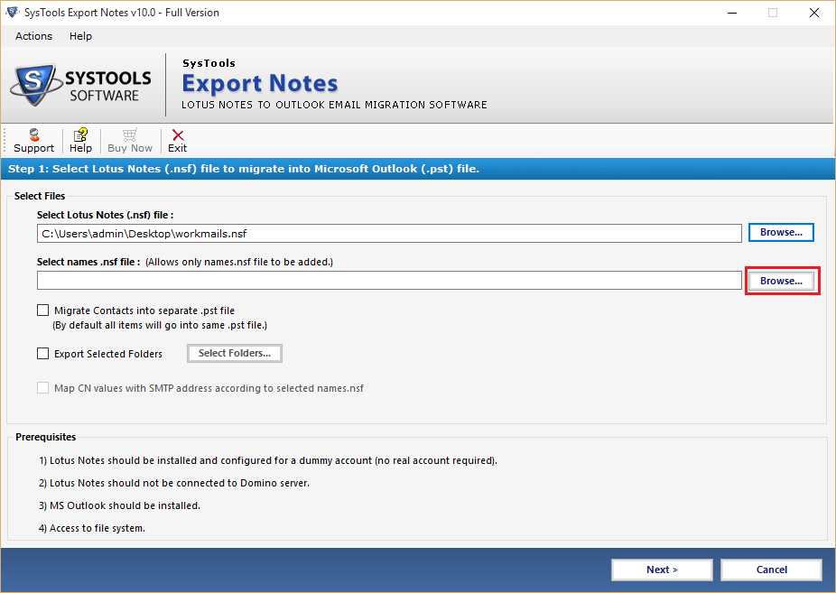 migrate in single file