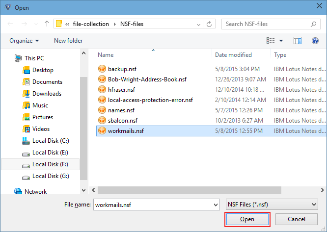 select file